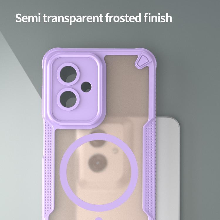 For Motorola Moto G55 5G Armor Glaze MagSafe Magnetic Phone Case