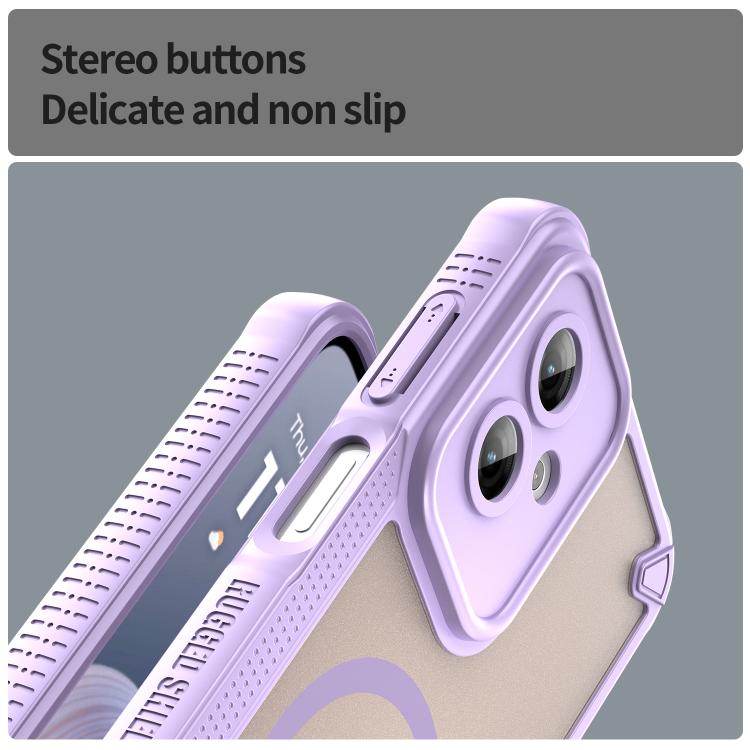 For Motorola Moto G55 5G Armor Glaze MagSafe Magnetic Phone Case
