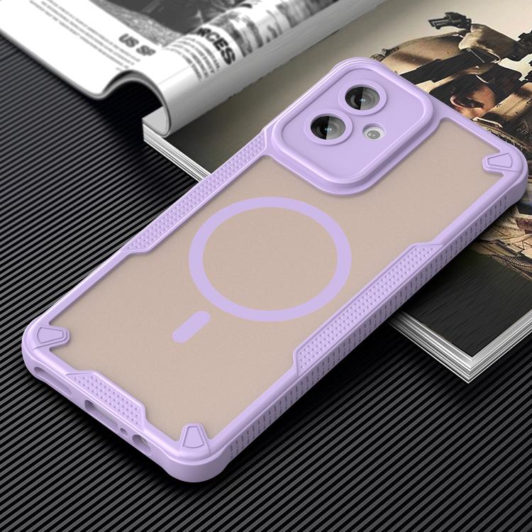 For Motorola Moto G55 5G Armor Glaze MagSafe Magnetic Phone Case