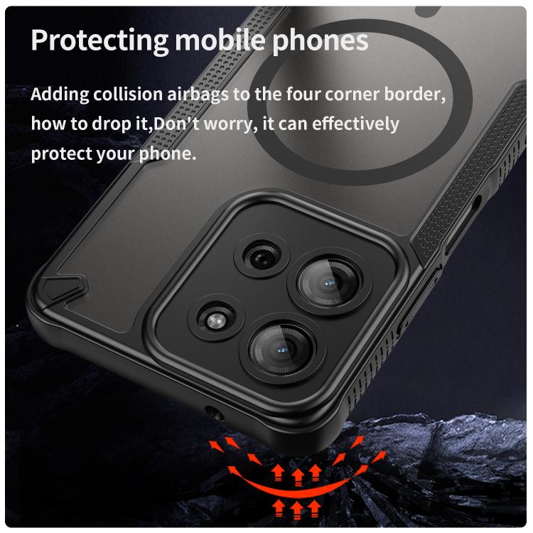 For Motorola Moto G75 5G Armor Glaze MagSafe Magnetic Phone Case