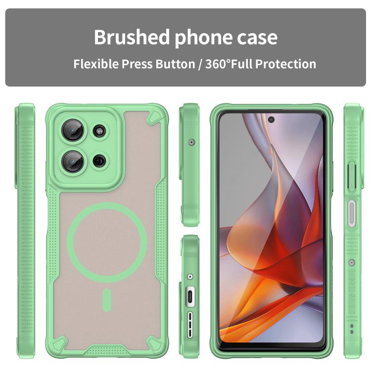 For Motorola Moto G75 5G Armor Glaze MagSafe Magnetic Phone Case