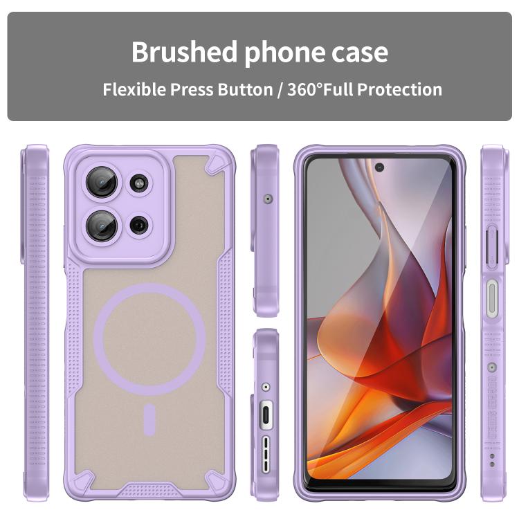 For Motorola Moto G75 5G Armor Glaze MagSafe Magnetic Phone Case