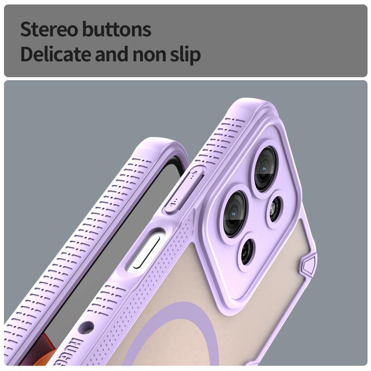 For Motorola Moto G75 5G Armor Glaze MagSafe Magnetic Phone Case