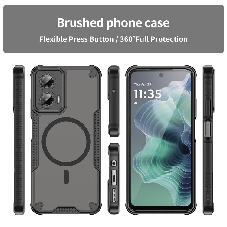 For Motorola Moto G35 5G Armor Glaze MagSafe Magnetic Phone Case