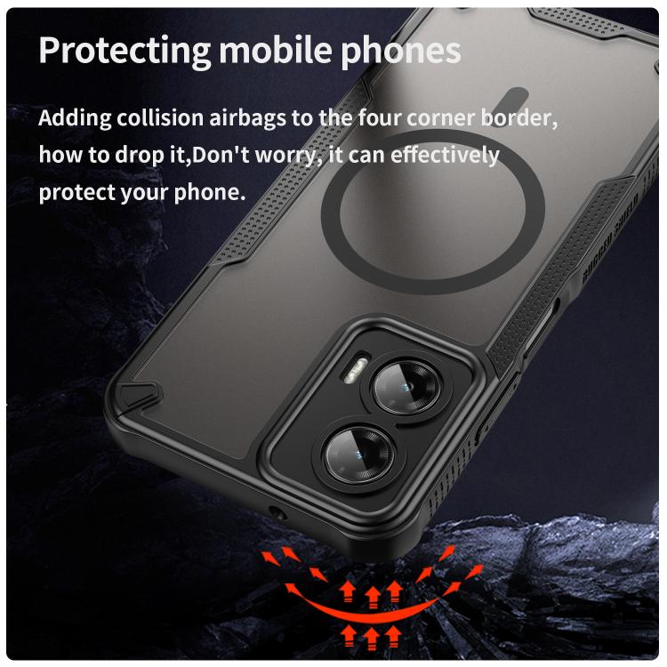 For Motorola Moto G35 5G Armor Glaze MagSafe Magnetic Phone Case