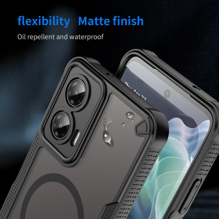 For Motorola Moto G35 5G Armor Glaze MagSafe Magnetic Phone Case