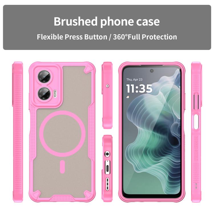 For Motorola Moto G35 5G Armor Glaze MagSafe Magnetic Phone Case