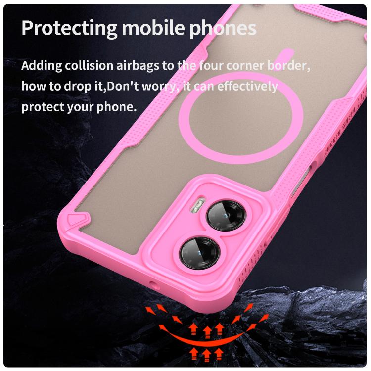 For Motorola Moto G35 5G Armor Glaze MagSafe Magnetic Phone Case