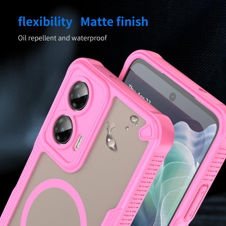 For Motorola Moto G35 5G Armor Glaze MagSafe Magnetic Phone Case