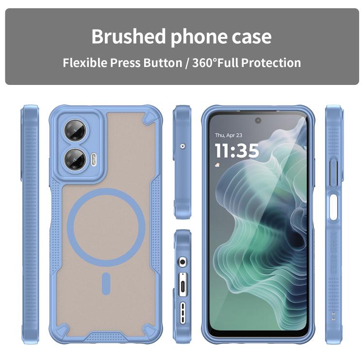 For Motorola Moto G35 5G Armor Glaze MagSafe Magnetic Phone Case