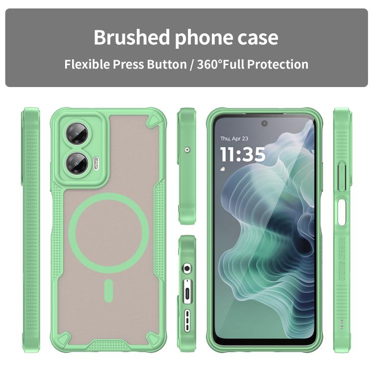 For Motorola Moto G35 5G Armor Glaze MagSafe Magnetic Phone Case