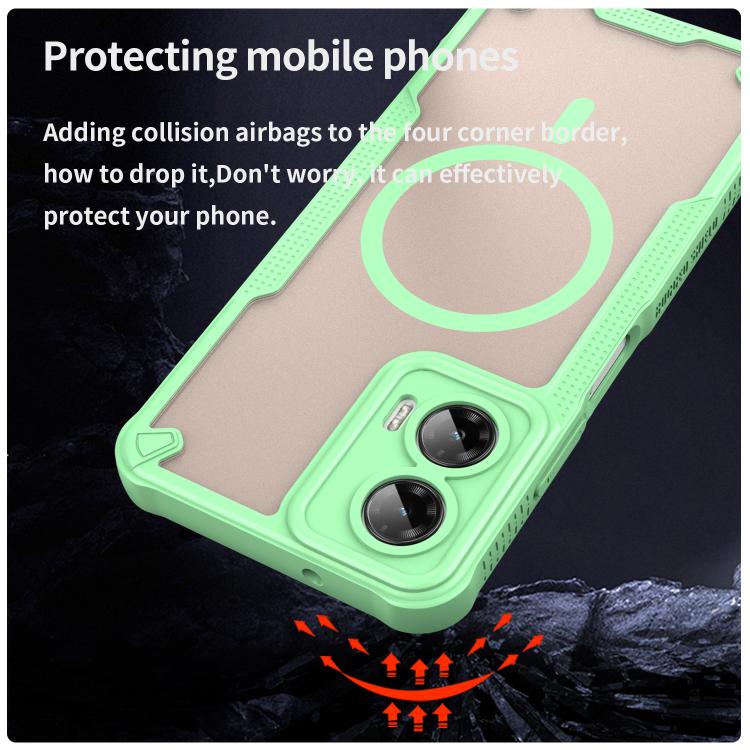 For Motorola Moto G35 5G Armor Glaze MagSafe Magnetic Phone Case