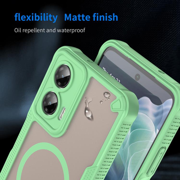 For Motorola Moto G35 5G Armor Glaze MagSafe Magnetic Phone Case