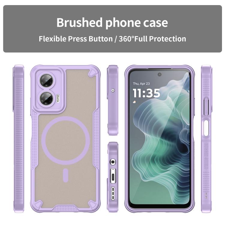 For Motorola Moto G35 5G Armor Glaze MagSafe Magnetic Phone Case