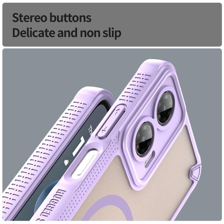 For Motorola Moto G35 5G Armor Glaze MagSafe Magnetic Phone Case