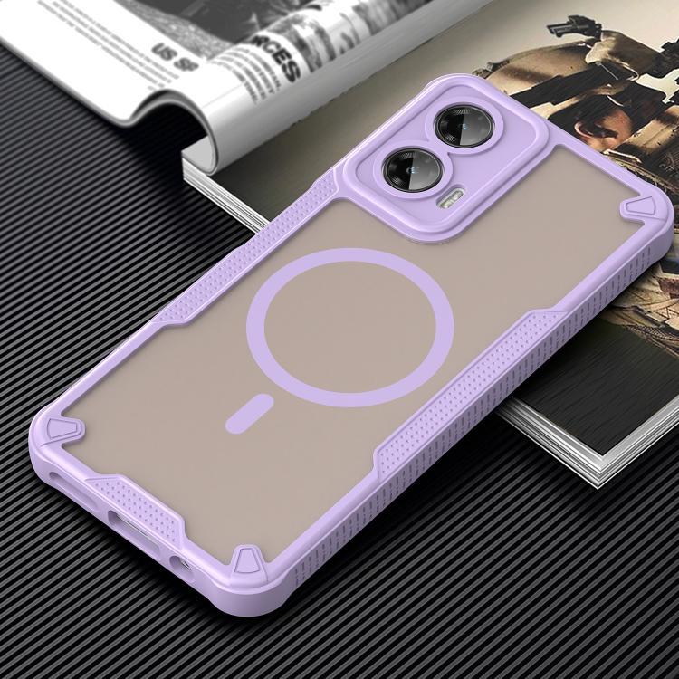 For Motorola Moto G35 5G Armor Glaze MagSafe Magnetic Phone Case