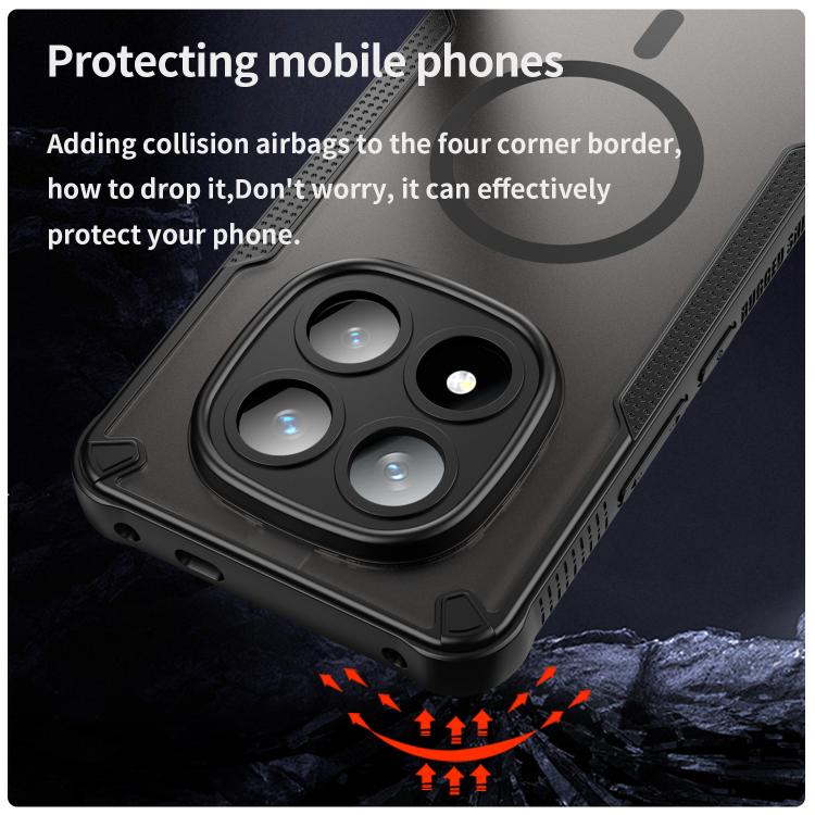For Redmi Note 14 Pro+ 5G Armor Glaze MagSafe Magnetic Phone Case