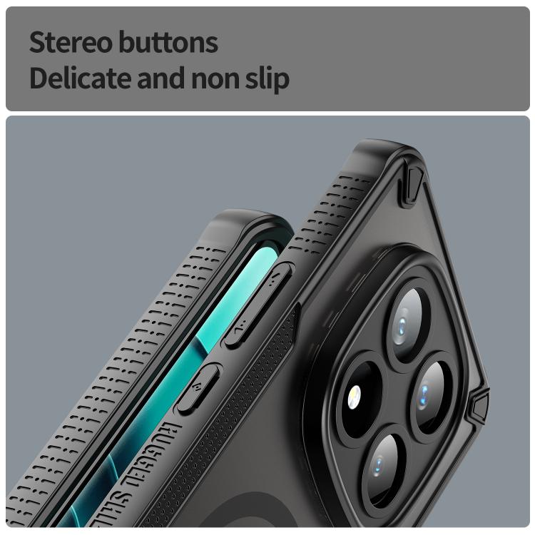 For Redmi Note 14 Pro+ 5G Armor Glaze MagSafe Magnetic Phone Case