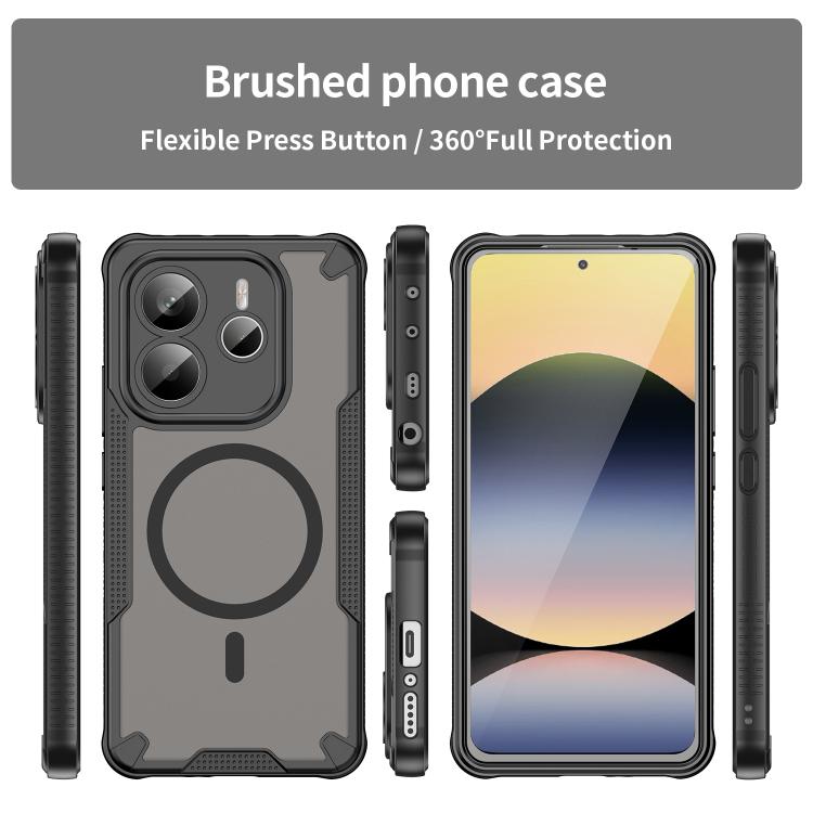 For Redmi Note 14 5G Global Armor Glaze MagSafe Magnetic Phone Case