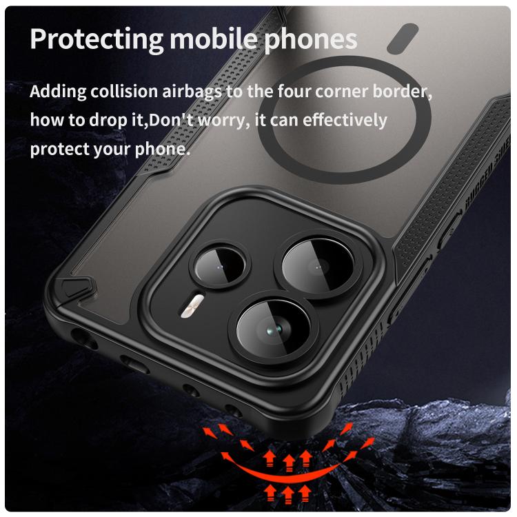 For Redmi Note 14 5G Global Armor Glaze MagSafe Magnetic Phone Case