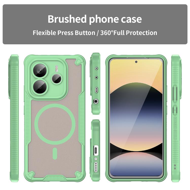 For Redmi Note 14 5G Global Armor Glaze MagSafe Magnetic Phone Case