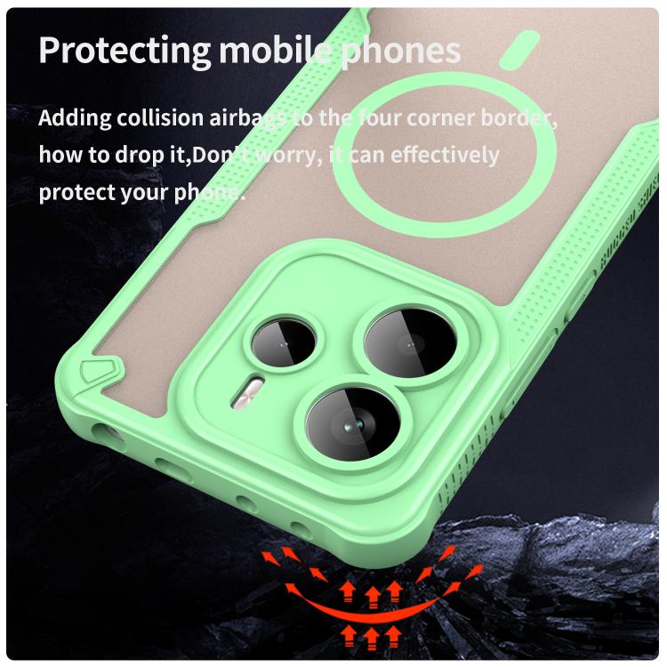 For Redmi Note 14 5G Global Armor Glaze MagSafe Magnetic Phone Case