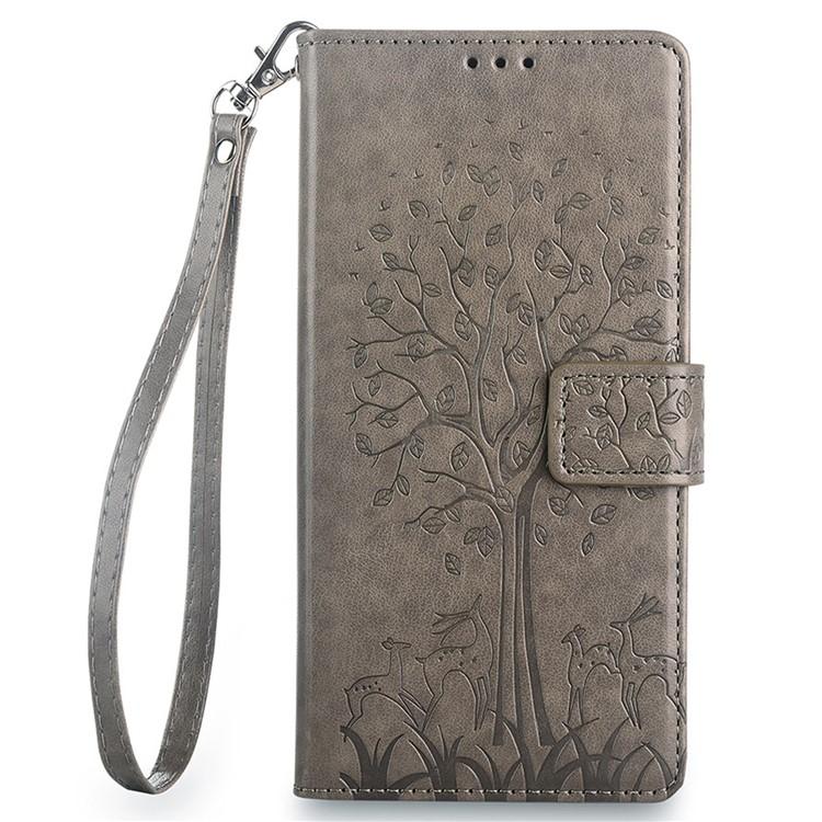 For Xiaomi 17 Pro Tree & Deer Embossed Leather Phone Case