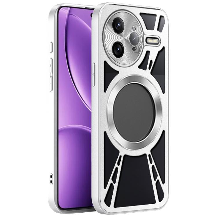 For Xiaomi K80 Pro Silicone Cooling Hollow Metal MagSafe Phone Case