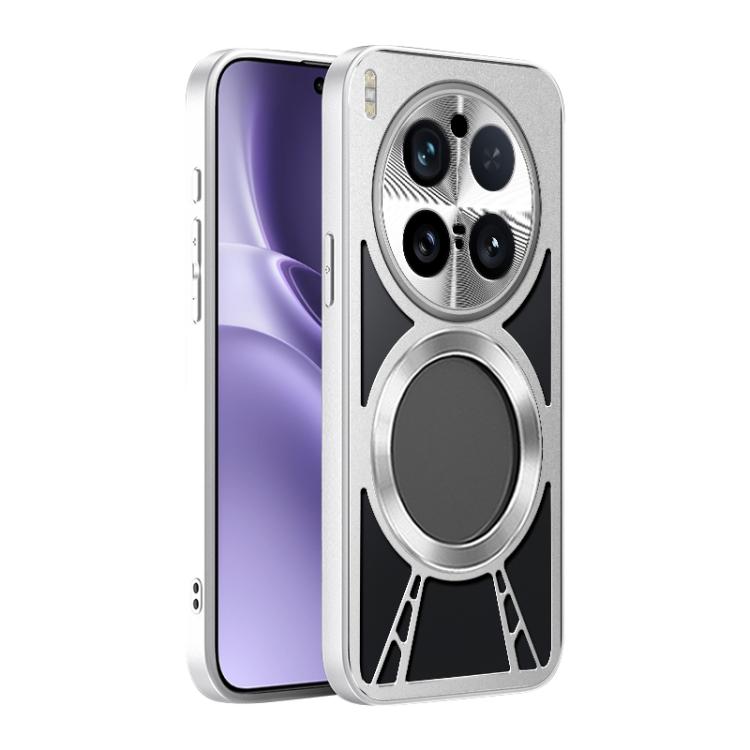 For vivo X300 Pro Silicone Cooling Hollow Metal MagSafe Phone Case