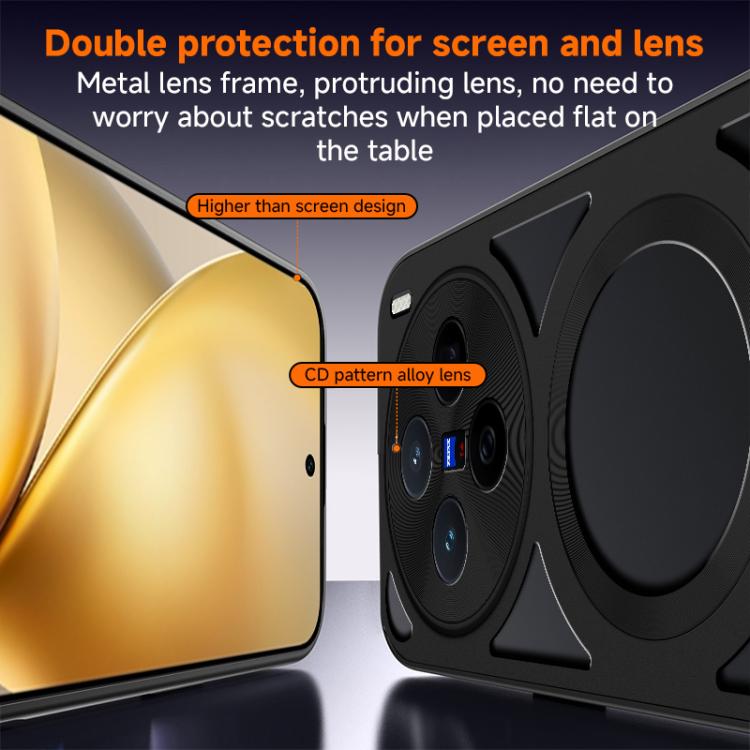 For vivo X300 Pro Silicone Cooling Hollow Metal MagSafe Phone Case
