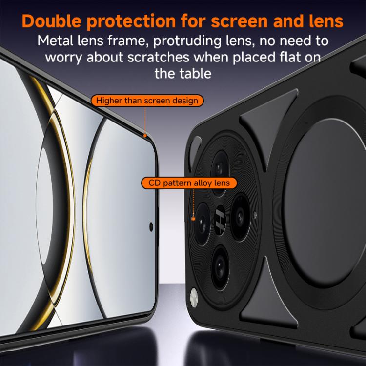 For OPPO Find X8 Silicone Cooling Hollow Metal MagSafe Phone Case