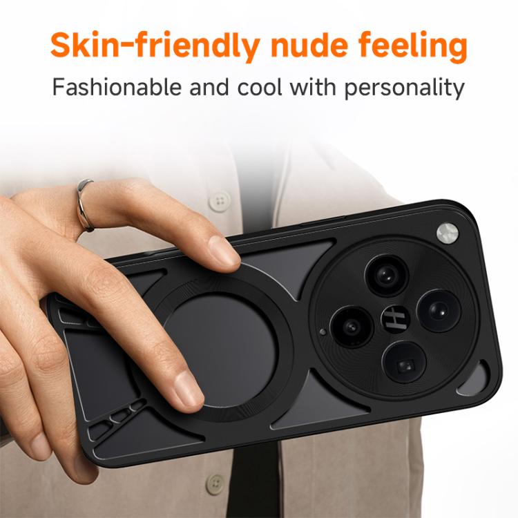 For OPPO Find X9 Pro Silicone Cooling Hollow Metal MagSafe Phone Case