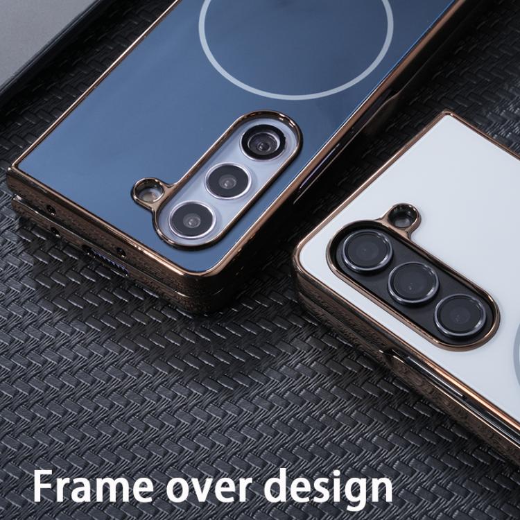 For Samsung Galaxy Z Fold6 5G Integrated Electroplating AG Frosted Skin Feel MagSafe Folding Phone Case
