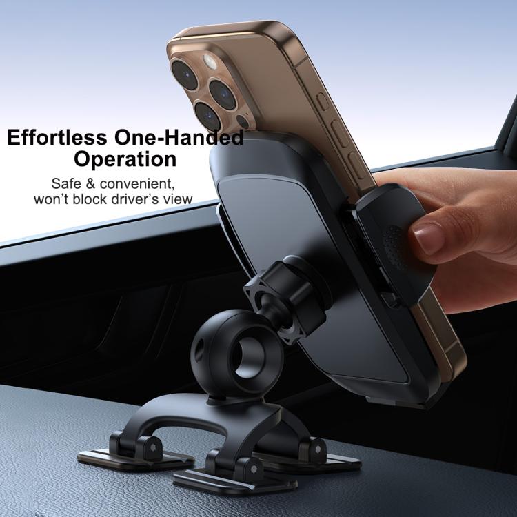 JOYROOM JR-ZS259 Mechanical Triple Adhesion Claw Car Phone Holder - Black