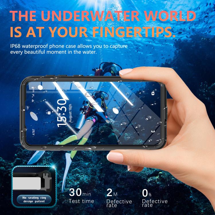 For Samsung Galaxy S25 Edge 5G RedPepper MagSafe IP68 Waterproof Phone Case - Black