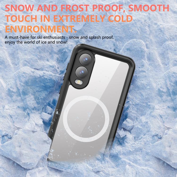 For Samsung Galaxy S25 Edge 5G RedPepper MagSafe IP68 Waterproof Phone Case - Black