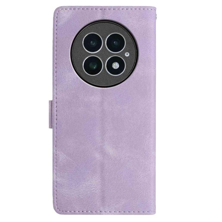 For OnePlus 13 Skin Feel Embossed Feather Leather Phone Case
