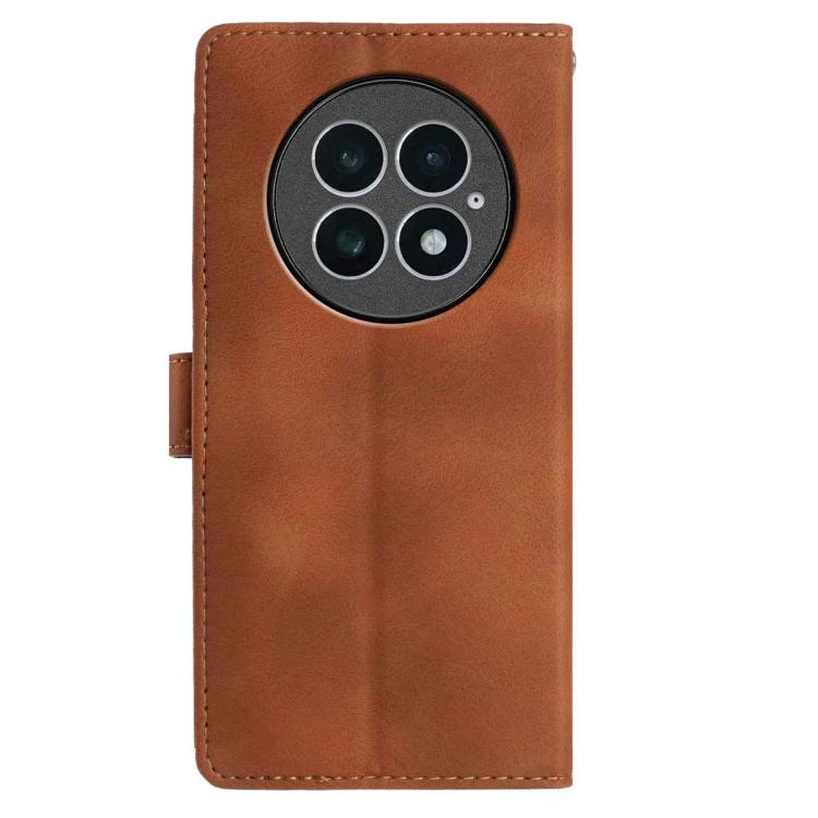 For OnePlus 13 Skin Feel Embossed Feather Leather Phone Case
