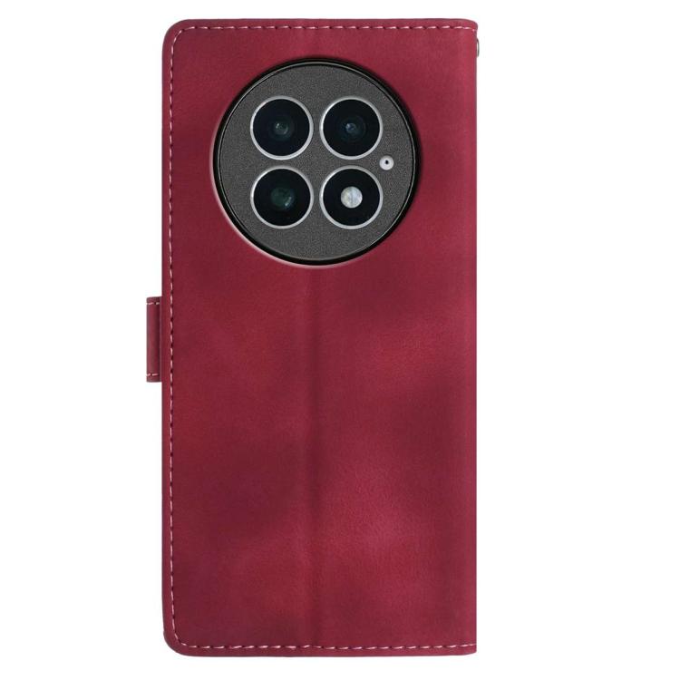 For OnePlus 13 Skin Feel Embossed Feather Leather Phone Case