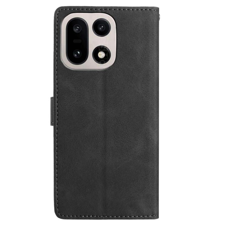 For OnePlus 15 Skin Feel Embossed Feather Leather Phone Case