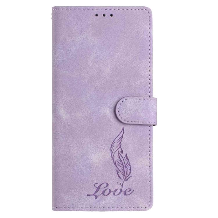 For OnePlus Nord 5 Skin Feel Embossed Feather Leather Phone Case