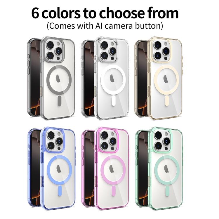 For iPhone 16 Plus AI Photo Button PC Hybrid TPU MagSafe Phone Case