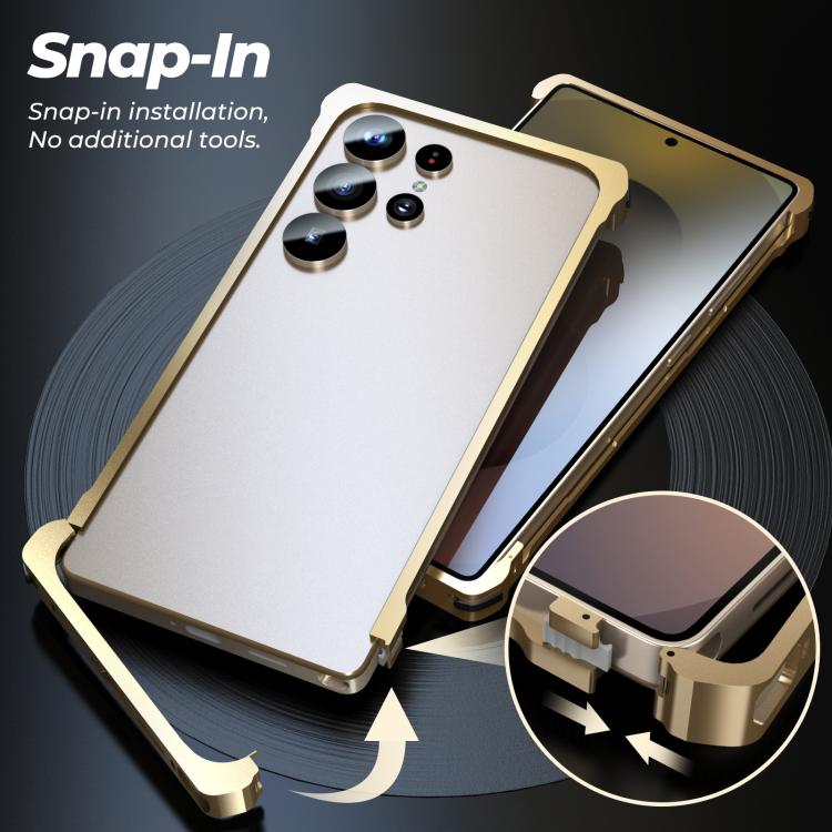 For Samsung Galaxy S25 Ultra 5G Metal Frame Buckle Cooling Phone Case