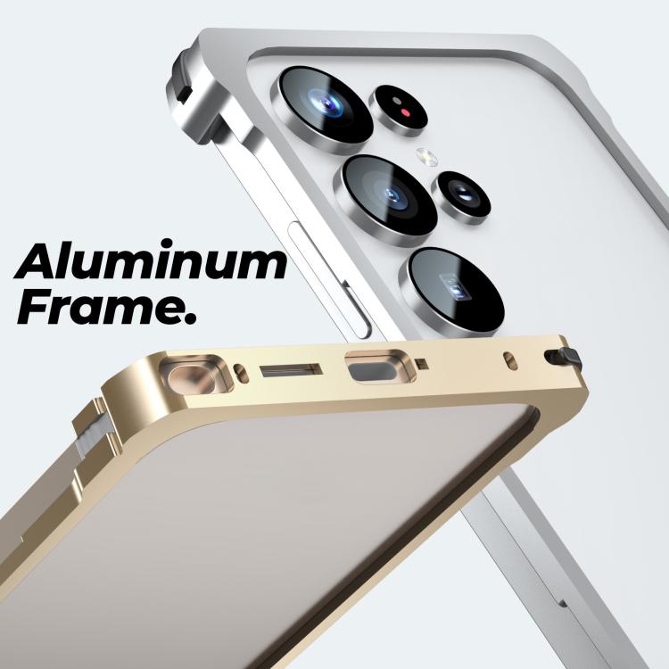 For Samsung Galaxy S25 Ultra 5G Metal Frame Buckle Cooling Phone Case