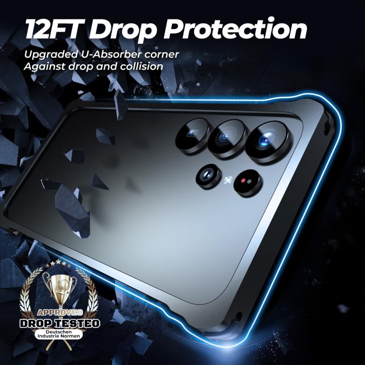 For Samsung Galaxy S25 Ultra 5G Metal Frame Buckle Cooling Phone Case