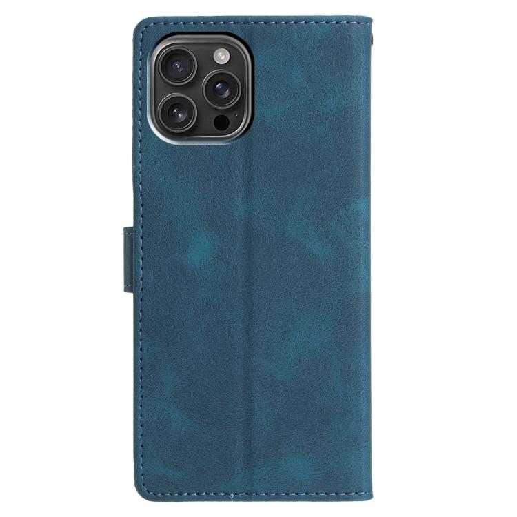 For iPhone 15 Pro Max Triangles Embossed Leather Phone Case