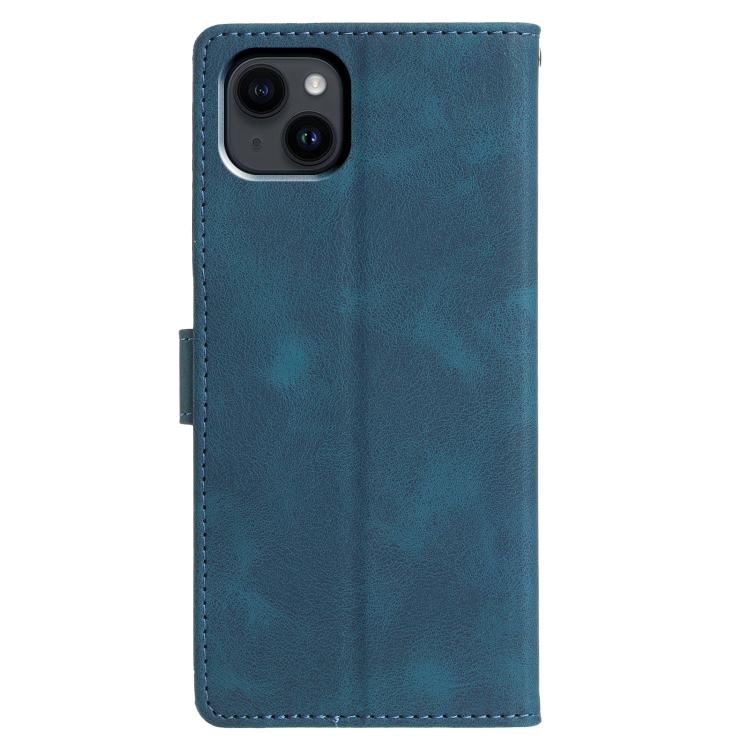 For iPhone 15 Triangles Embossed Leather Phone Case