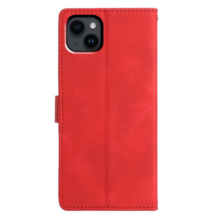 For iPhone 14 Triangles Embossed Leather Phone Case