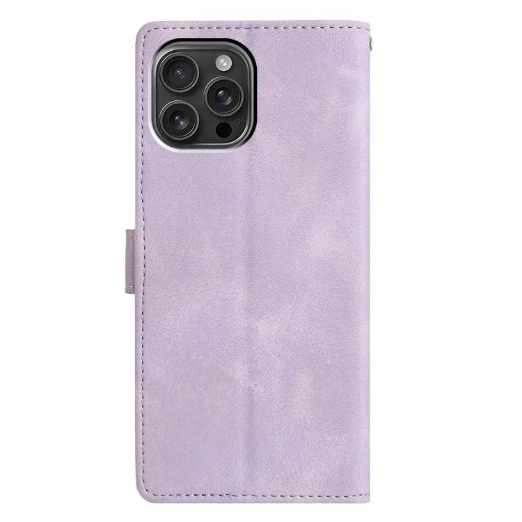 For iPhone 14 Pro Triangles Embossed Leather Phone Case