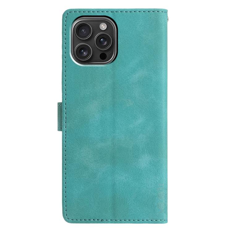 For iPhone 13 Pro Max Triangles Embossed Leather Phone Case